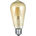 LED-lamppu Trio E27, filament, industrial, 6W, 600lm, 2700K, ruskea