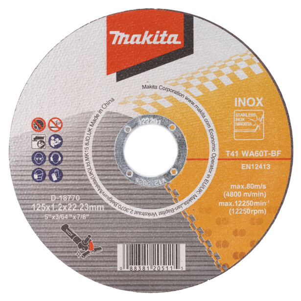 Katkaisulaikka Makita D-18770-10, 125x1.2mm, metallille, 10kpl/pkt