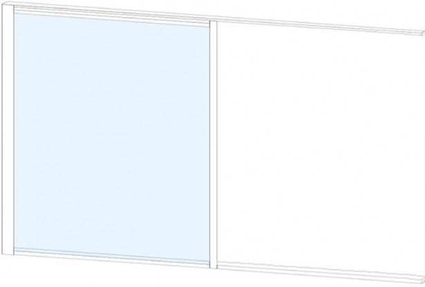 Terassin liukulasi-ikkuna Keraplast 1-os. 1100x915mm, kirkas/valkoinen