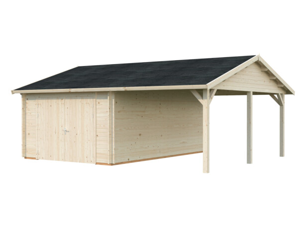 Autotalli Palmako Roger, puuovilla, 19,0+16,2 m2 FR44-6757-2