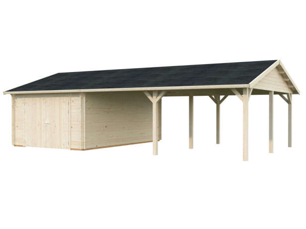 Autotalli Palmako Roger, puuovilla, 19,0+33,2 m2 FR44-9857-2