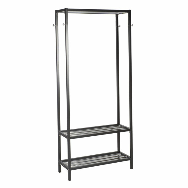 Eteisen hylly Home4You Suora 85x32x180cm, musta 