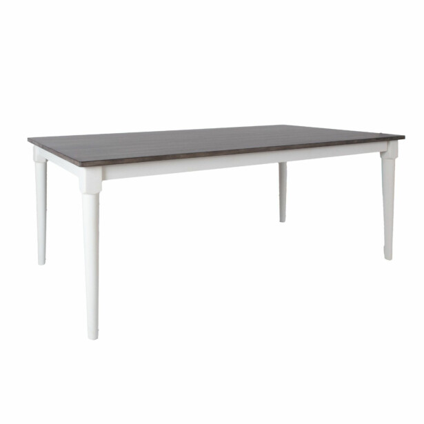 Ruokapöytä Home4You Janelle 183x91cm, harmaa/valkoinen 