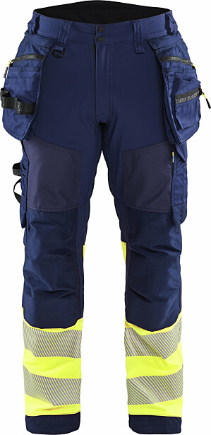 Softshell-riipputaskuhousut Blåkläder 1821 Highvis, polvisuojataskuilla
