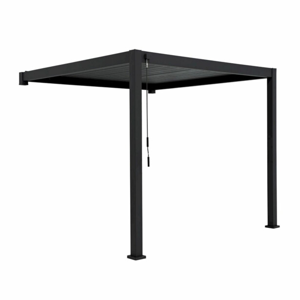 Pergola Home4You Mirador-111, 300x400cm, seinäasennus, tummanharmaa 