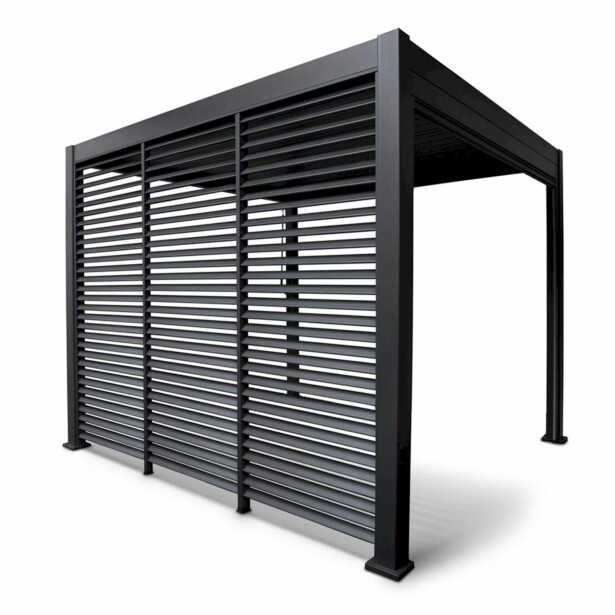 Pergolan säleikköpaneeli Home4You Mirador-111(4m), 123,5x238,25cm, tummanharmaa 