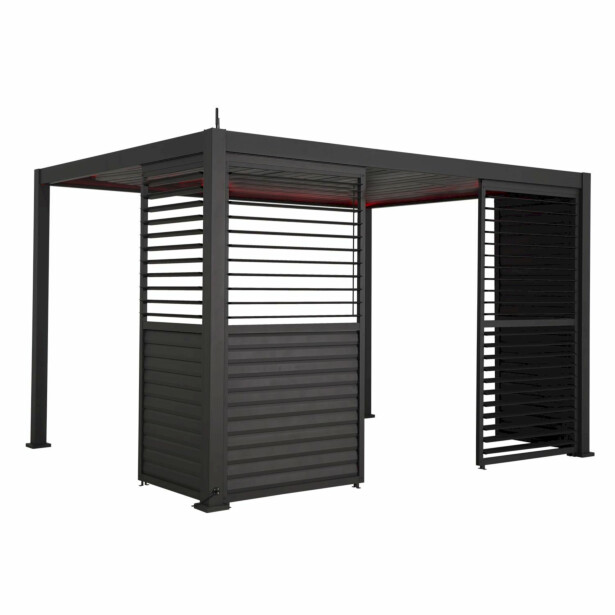 Säleikköpaneeli Home4you Mirador-111(3m), 93x238,6cm, tummanharmaa