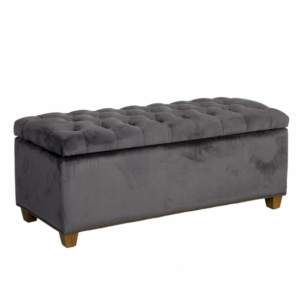 Penkki Home4You Holmes Velvet 112x46x47cm, sametti, tummanharmaa 