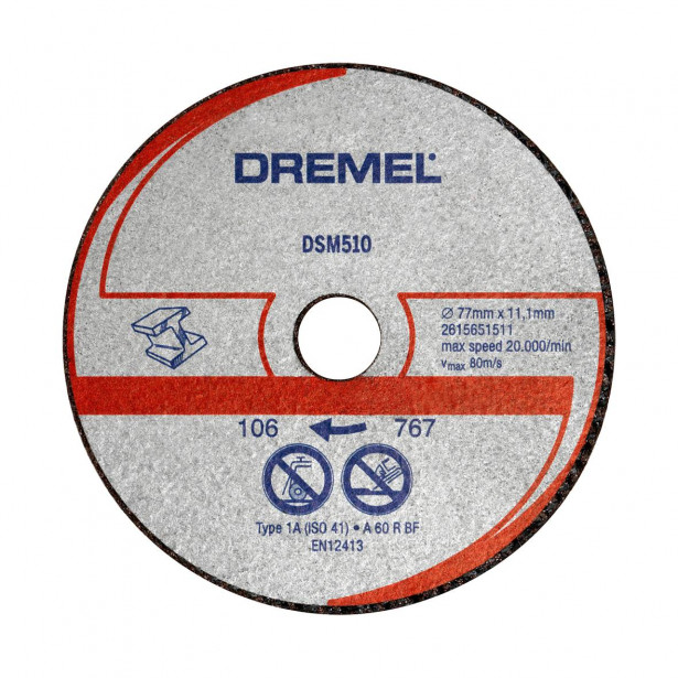Katkaisulaikka Dremel DSM510, karbidi, metallille, 3kpl