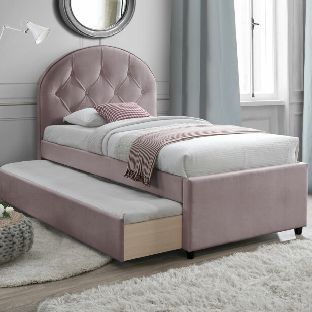 Sänky Home4You Lara 90x205cm, ilman patjaa, violetti 