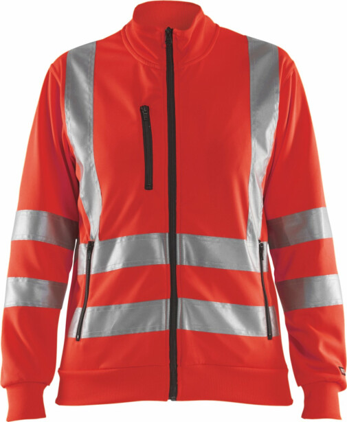 Naisten college Blåkläder 3308 Highvis vetoketjulla, huomiopunainen