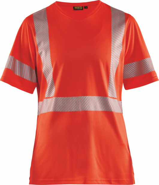 Naisten t-paita Blåkläder 3336 Highvis, UV-suoja, huomiopunainen