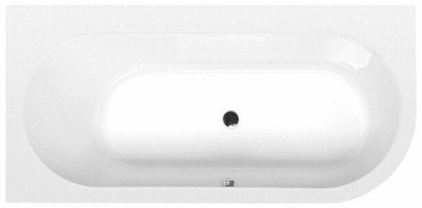 Kylpyamme Interia Astra 165x800x480 mm, vasen, valkoinen