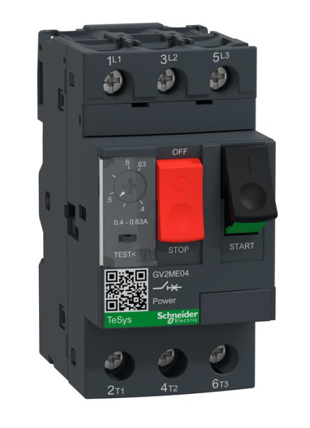 TeSys moottorinsuojakatkaisija 0,40-0,63A GV2ME04