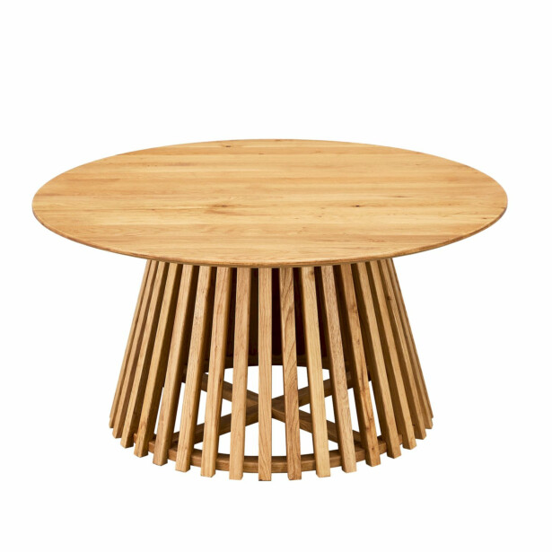 Sohvapöytä Home4You Slatted, ø80cm, jalava