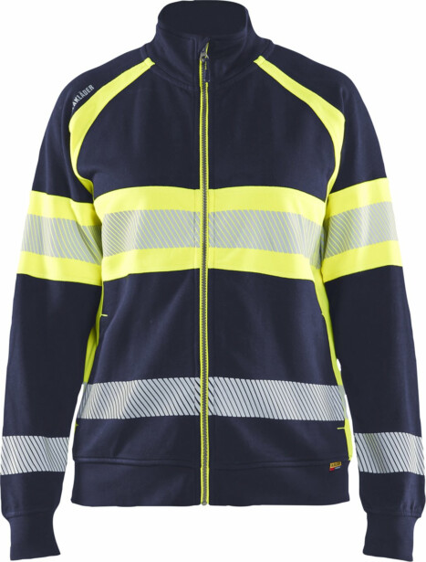 Naisten college Blåkläder 3505 Highvis vetoketjulla
