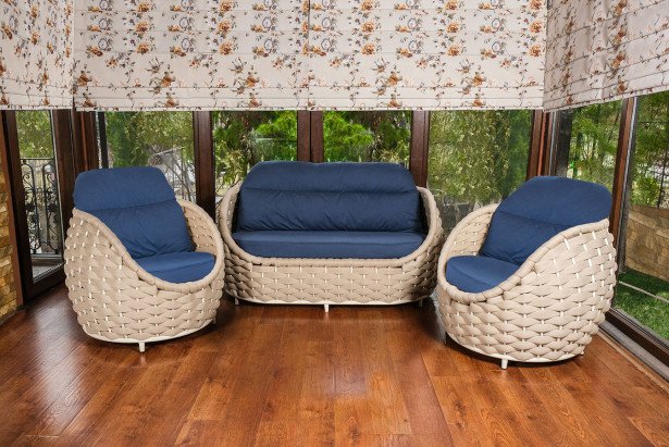 Oleskeluryhmä Linento Garden Dubai, 4-istuttava, beige