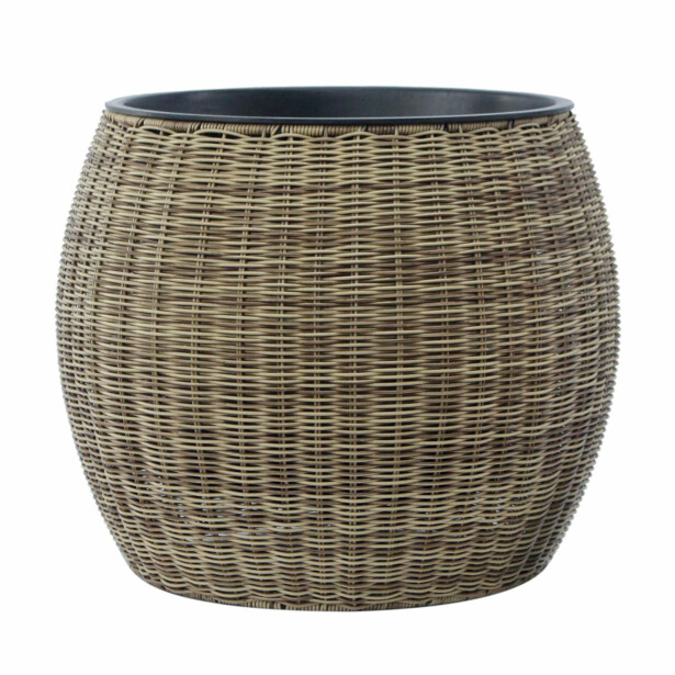 Kukkaruukku Home4You Wicker ø48xk40cm, vaaleanruskea 