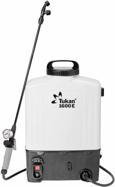 Akkureppuruisku Tukan 1600 E, 16L, akulla