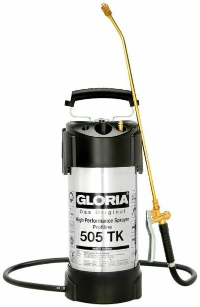 Paineruisku Gloria 505 TK Profiline, 5L, öljyn-/liuottimienkestävä, rosterisäiliöllä
