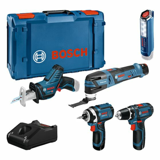 Akkukonesarja Bosch Professional, 5 osaa, 12V, 3x2.0Ah X+ L-Boxx