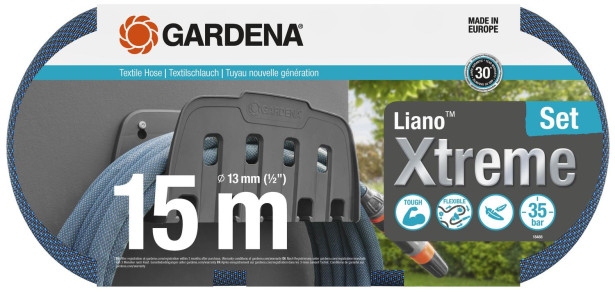 Puutarhaletku Gardena Liano Xtreme, 15m, seinätelineellä