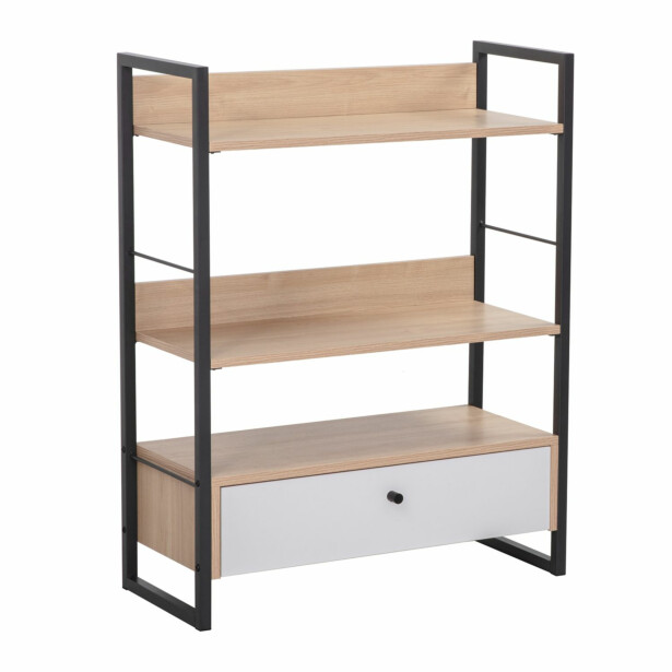 Hylly Home4You Study 70x30x90cm, tammi/valkoinen 