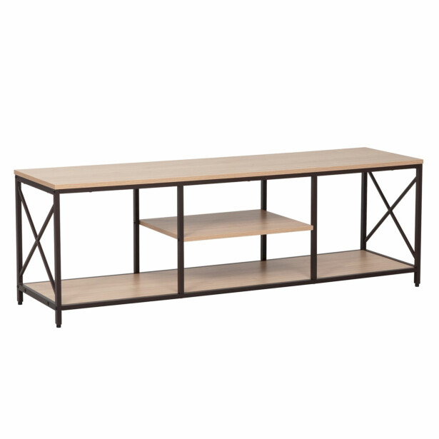 TV-taso Home4You Study 140x40x46,5cm, tammi/musta