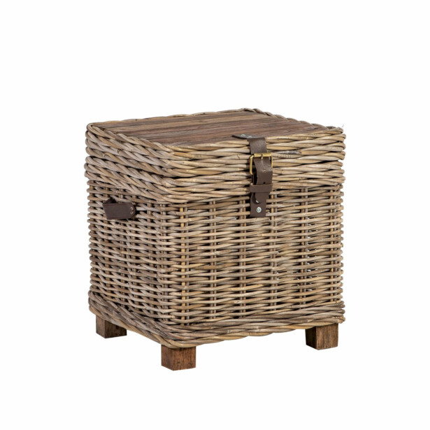 Arkkupöytä Home4You Egros 42x42x43cm, luonnonrottinki 
