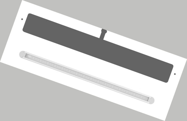 LED-valolista peilikaappiin 4AQUA 100, mattavalkoinen