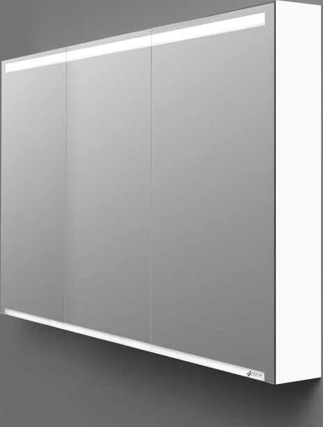 Peilikaappi 4AQUA 100, LED-valaistuksella ja pistorasialla, mattavalkoinen