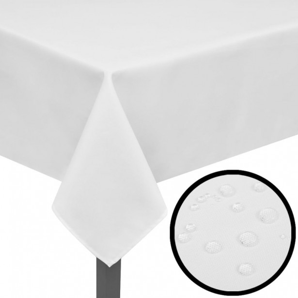 5 pöytäliinaa valkoinen 130 x 130 cm_1