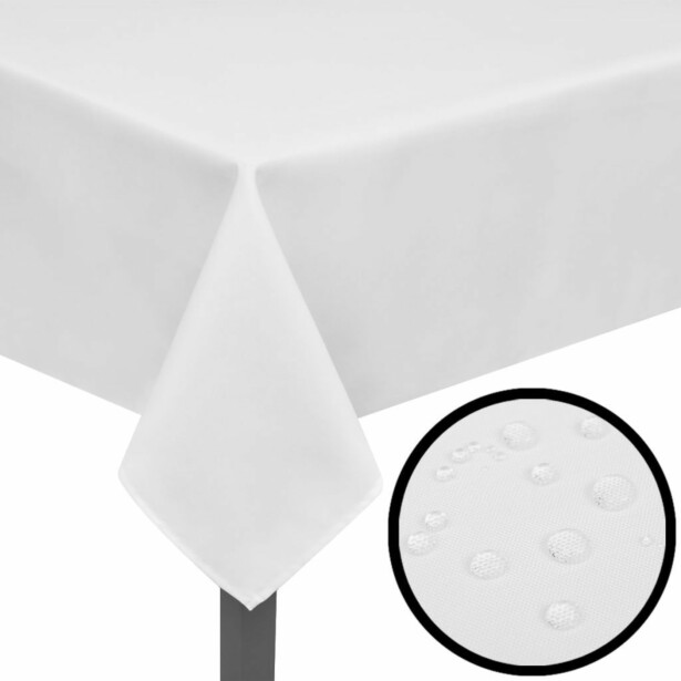 5 pöytäliinaa valkoinen 220 x 130 cm_1