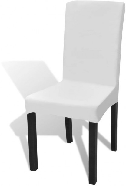 6 kpl valkoinen suora joustava tuolinsuoja_1