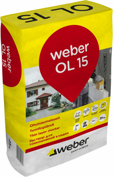 Ohutsaumalaasti Weber Vetonit OL 15 25 kg