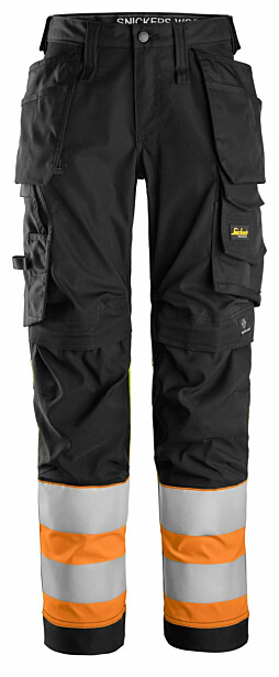 Naisten riipputaskuhousut Snickers Workwear 6734 High-Vis lk 1