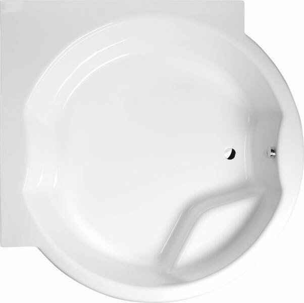 Kylpyamme Interia Royal Corner + tukikehys, 173x173x490 mm, valkoinen