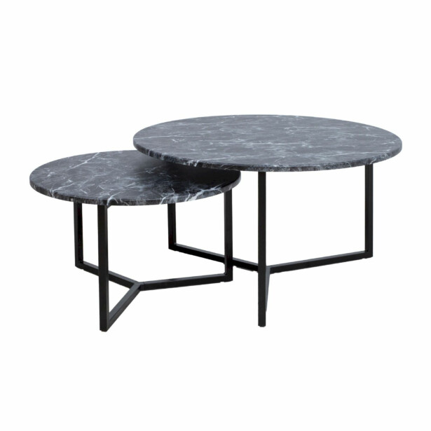 Sohvapöytäsetti Home4You Akira ø80/60cm, 2kpl