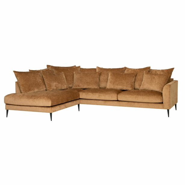 Kulmasohva Home4You Lartes 300x205cm, vasen, ruskea