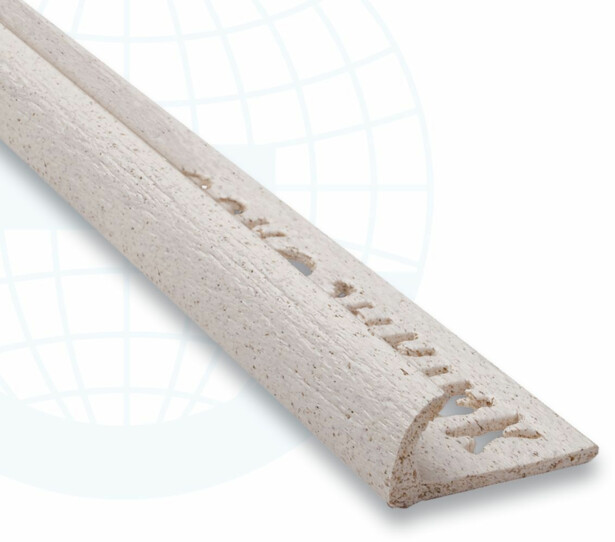 Ulkokulmalista Euroshrink puolipyöreä pvc rustiikki 171r, 2.55m, eri vaihtoehtoja