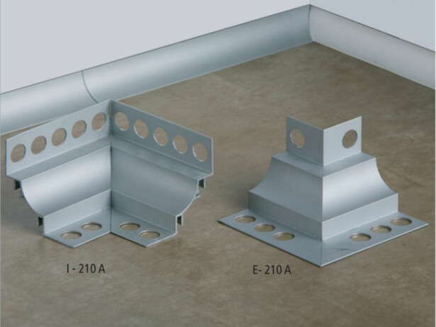 Sisäkulmalistan päätypala Euroshrink alumiini f-210a, 10mm, eri värejä