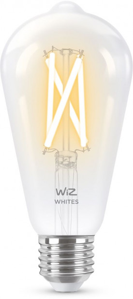 LED-älylamppu Wiz ST64 Tunable White, Wi-Fi, 60W, E27, kirkas lasi