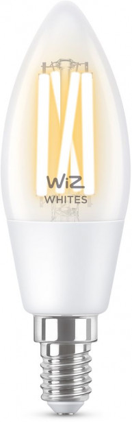 LED-älylamppu Wiz C35 Tunable White, Wi-Fi, 40W, E14, kirkas lasi