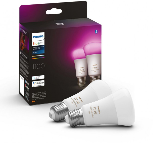 LED-älylamppu Philips Hue WCA, 9W, A60, E27, 2kpl