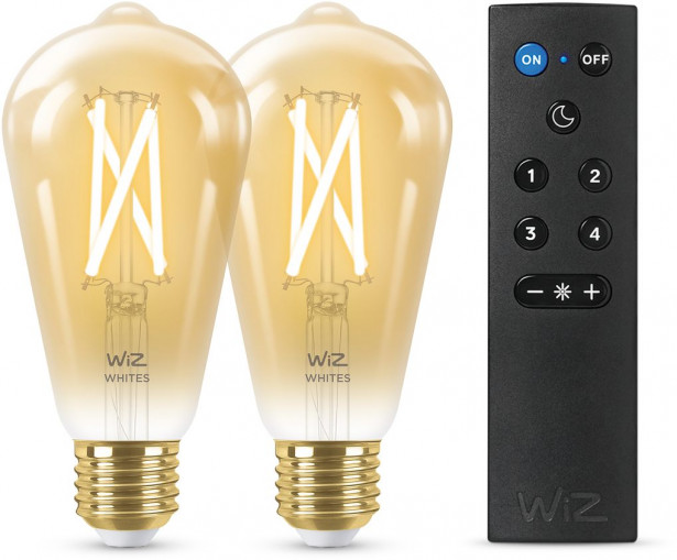 LED-älylamppu Wiz ST64 Tunable White, Wi-Fi, 50W, meripihka, 2kpl + kaukosäädin