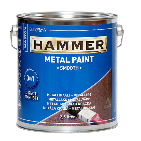 Metallimaali Maston Hammer Sileä, 2,5l, eri värivaihtoehtoja
