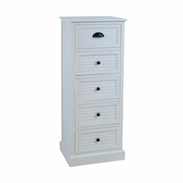 Lipasto Home4You Meldon 45x35x116,5cm, valkoinen 