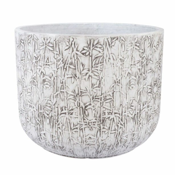 Kukkaruukku Home4You Louna D55x43.5cm, valkoinen/harmaa 