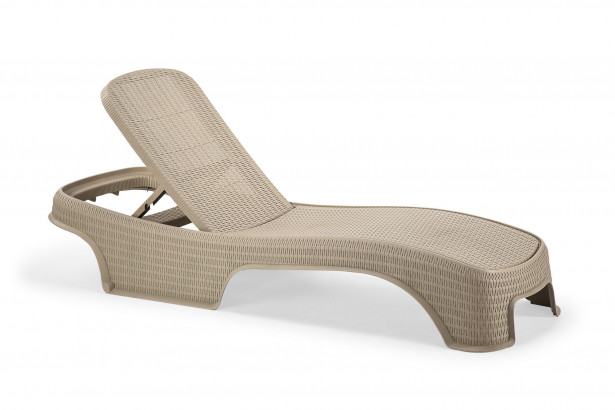 Aurinkotuoli Linento Garden Royal Rattan Sunlounger, muovi, beige