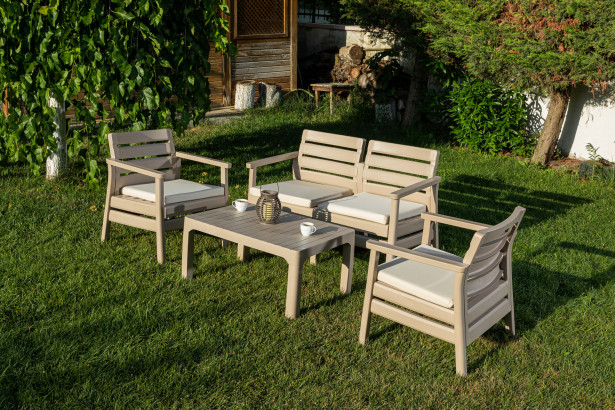 Oleskeluryhmä Linento Garden Double, 4-istuttava, beige